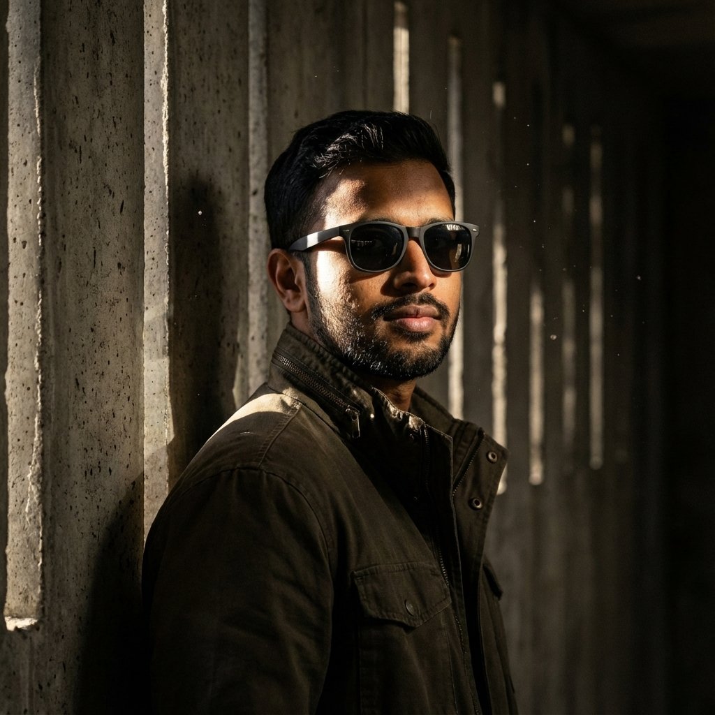 Portraits — Studio Portrait With High-Contrast Split L #327