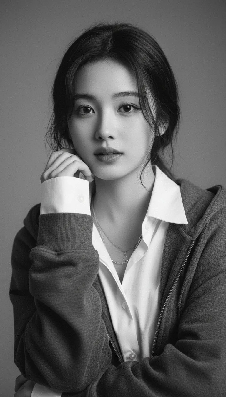 Studio Portrait with Urban Casual Style and Film Grain (#nb_34)