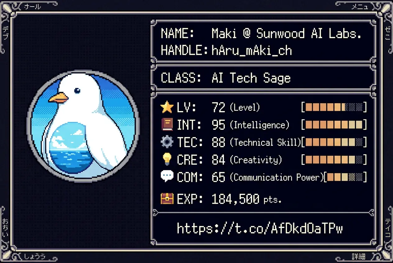 RPG Character Status Screen Business Card (#nb_21)