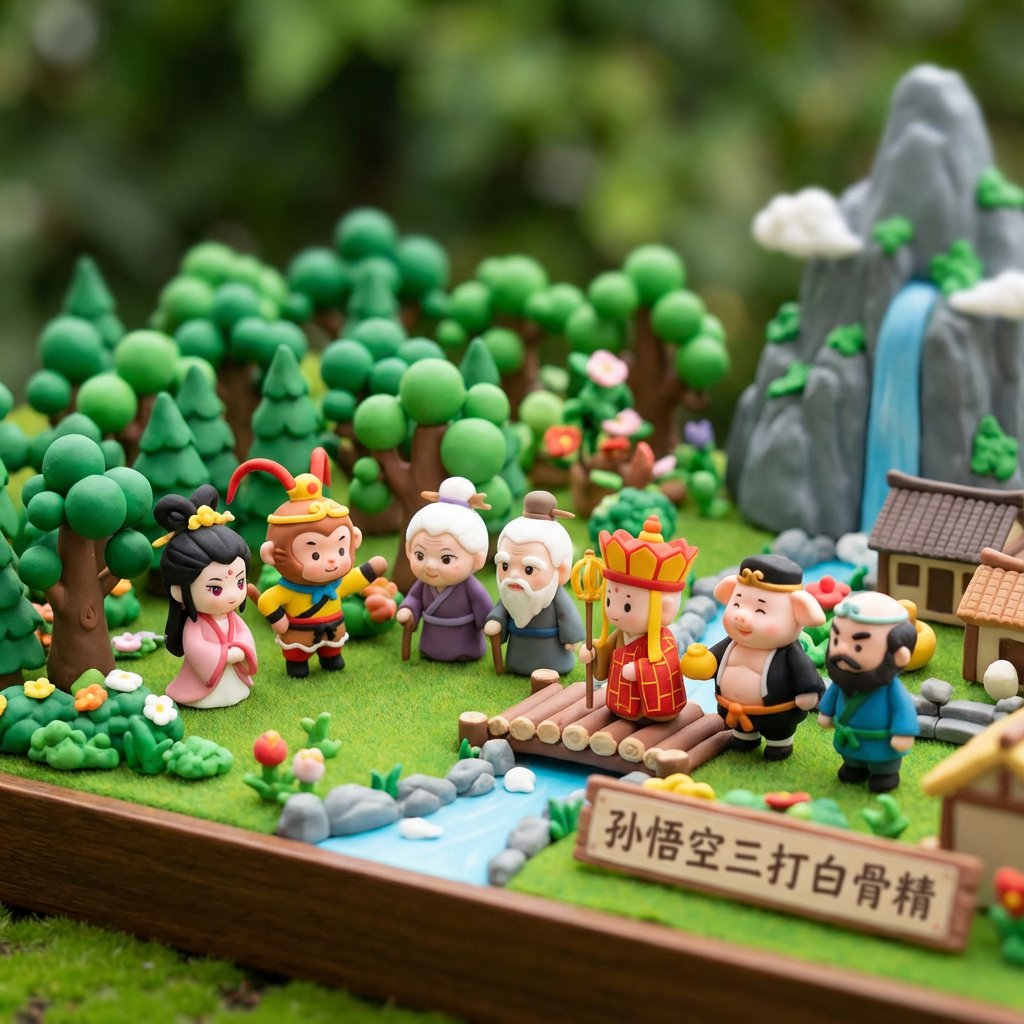 Miniature 3D Scene (Sun Wukong's Three Battles with the White... (#pic_93)