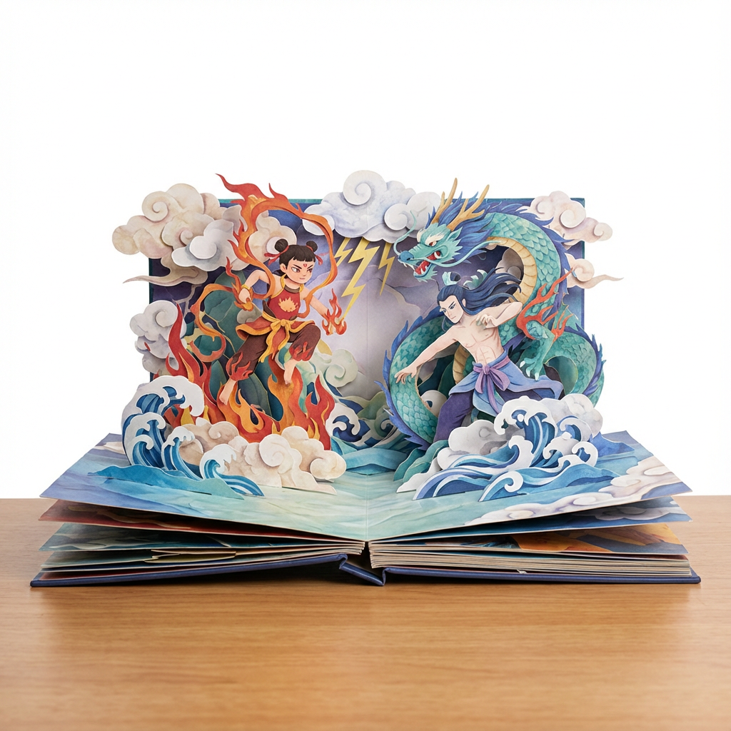 Foldable paper sculpture pop-up book (#pic_100)