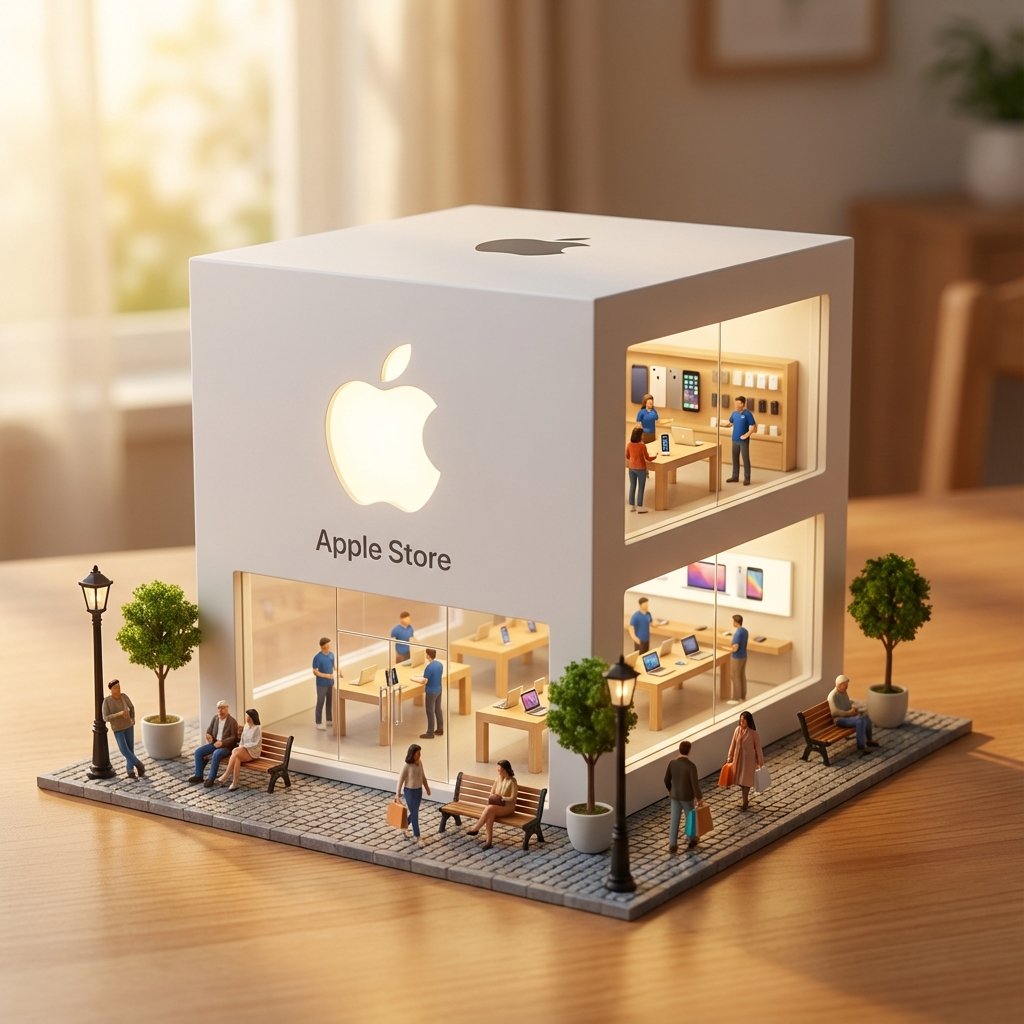 A whimsical miniature Apple Store, designed to look (#pic_281)