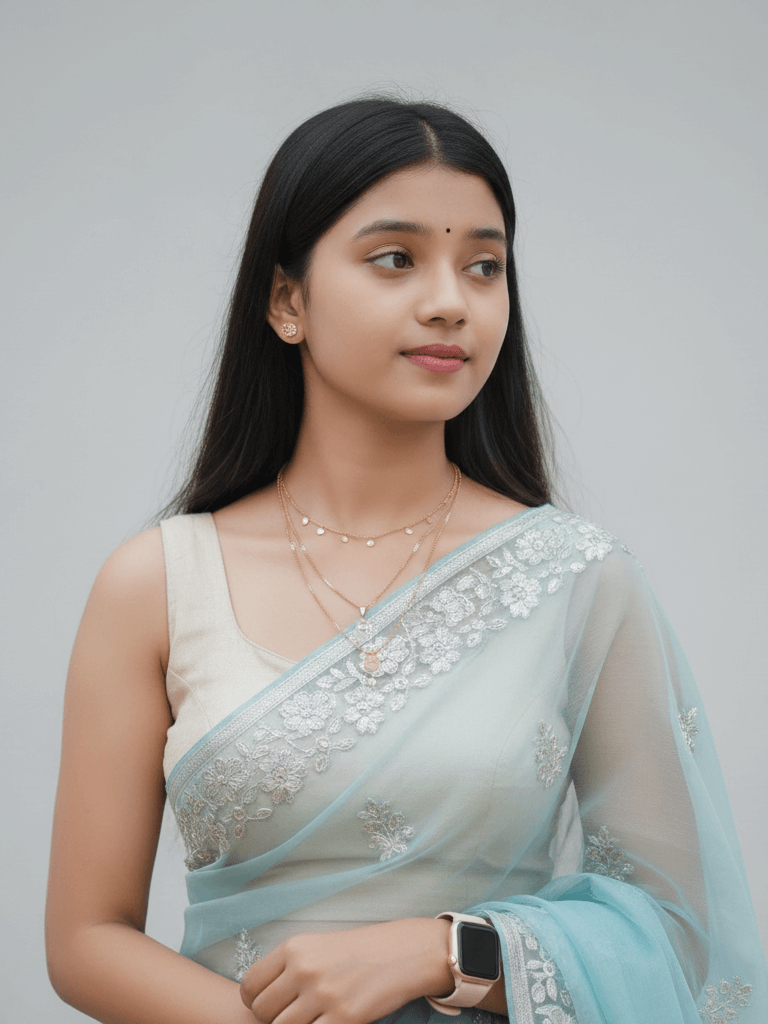 Girl in blue Saree (#pp_5)