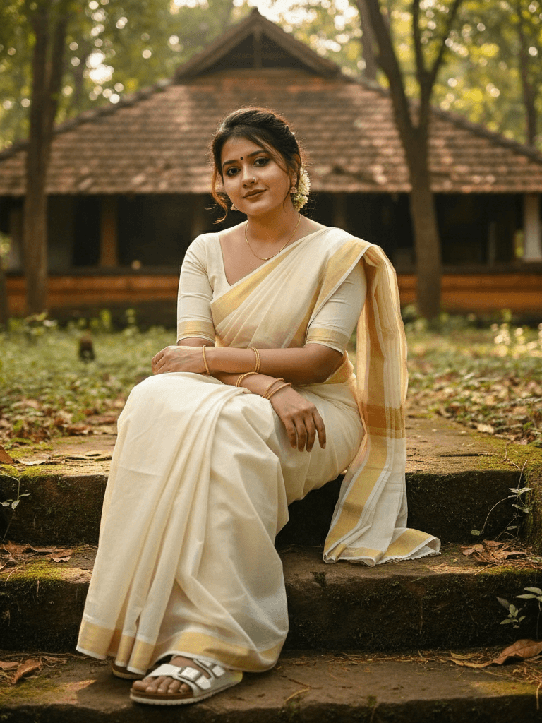 Traditional kerala-style saree (#pp_10)