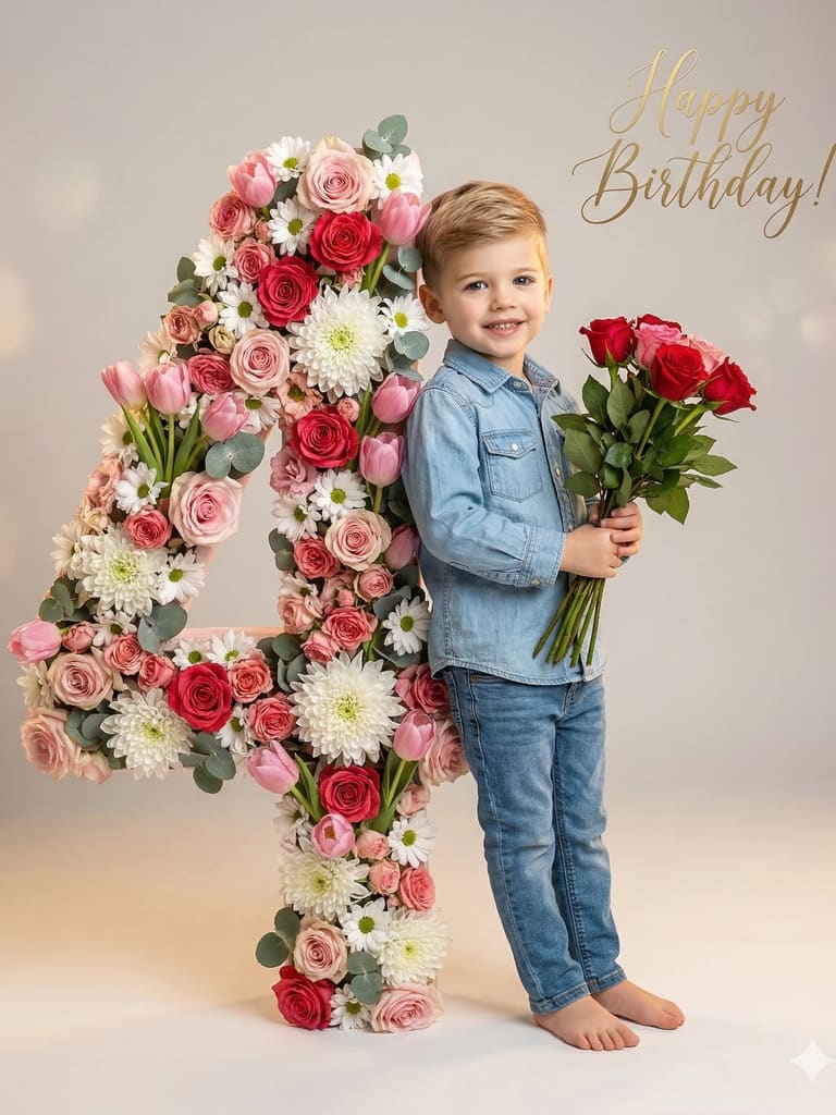 Floral Birthday Digit (#pp_569)