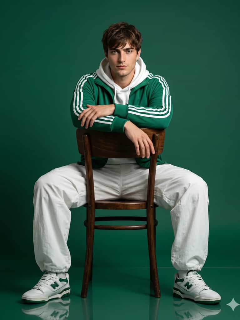 Retro Green Tracksuit Portrait (#pp_823)