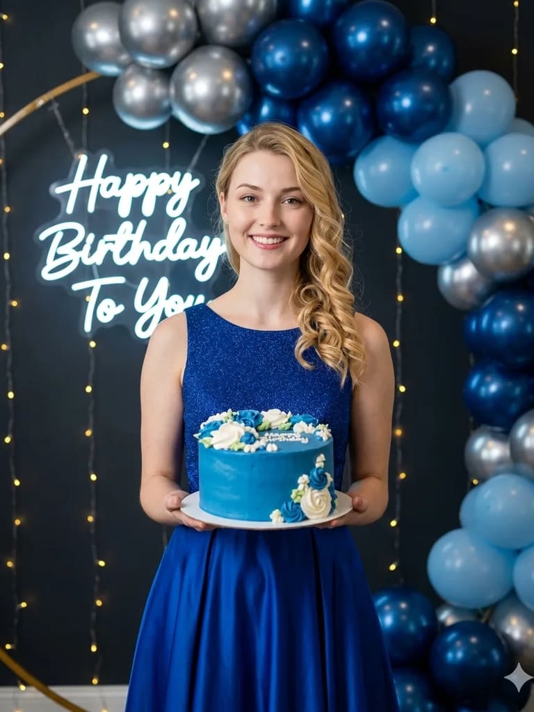 Blue-Themed Birthday Celebration (#pp_828)