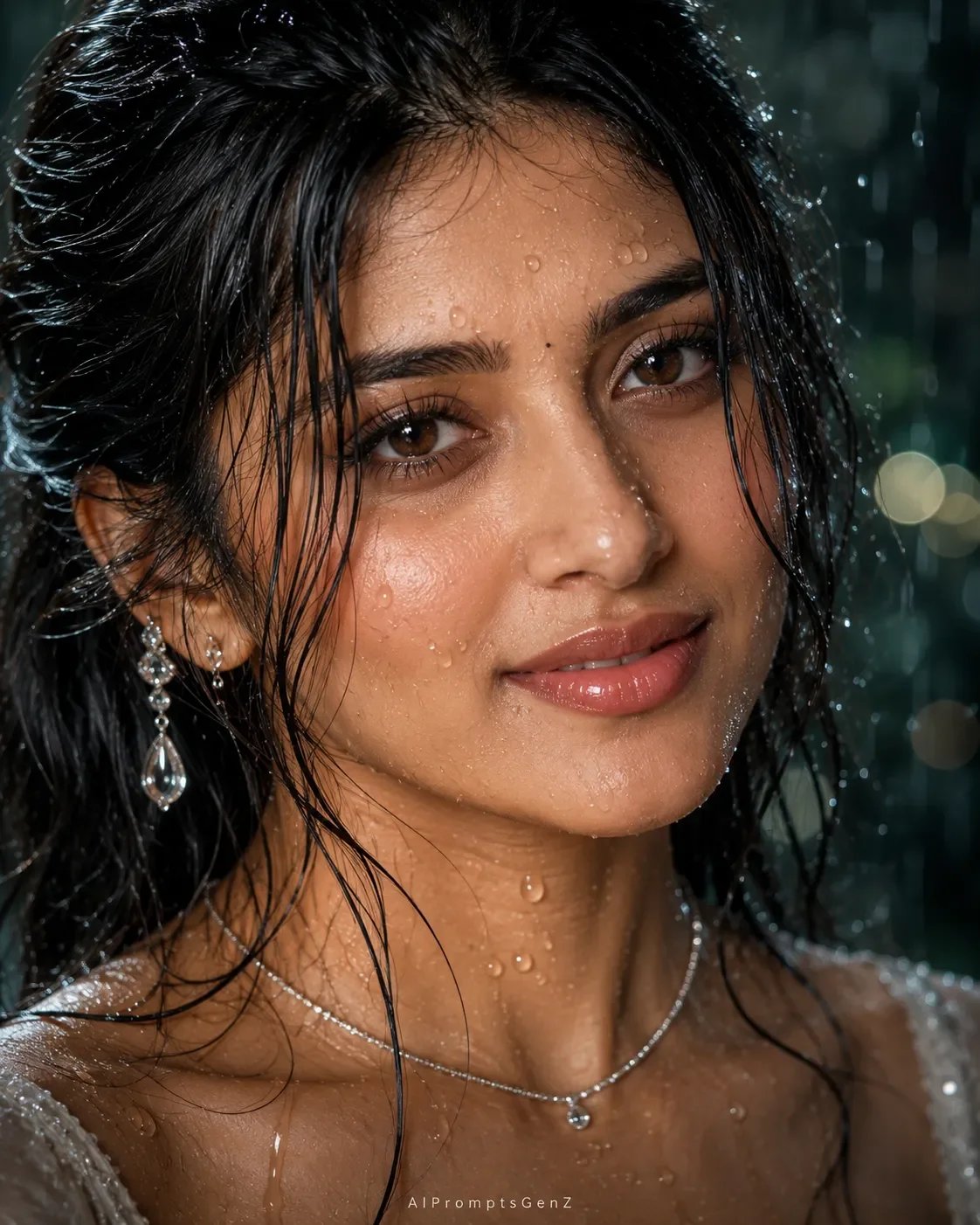 Luxury Beauty Rain Editorial