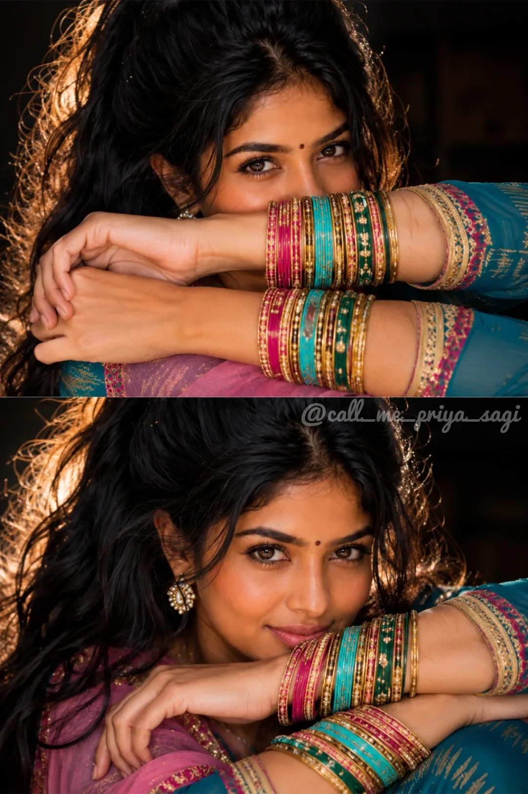 Woman with Bangles Collage